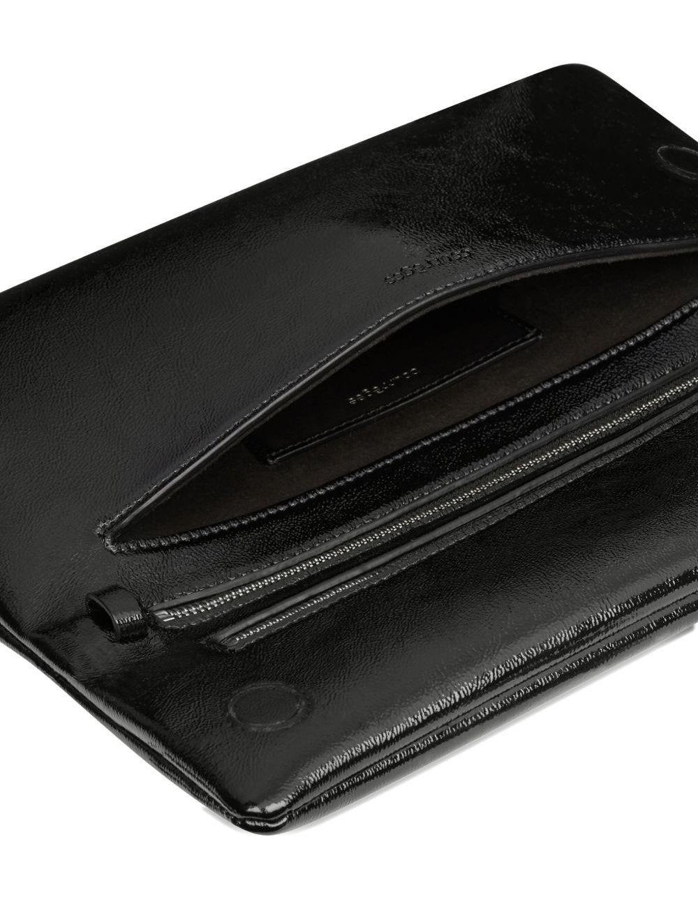 Borsa a spalla in pelle Naplack in nero COURRÈGES - donna 