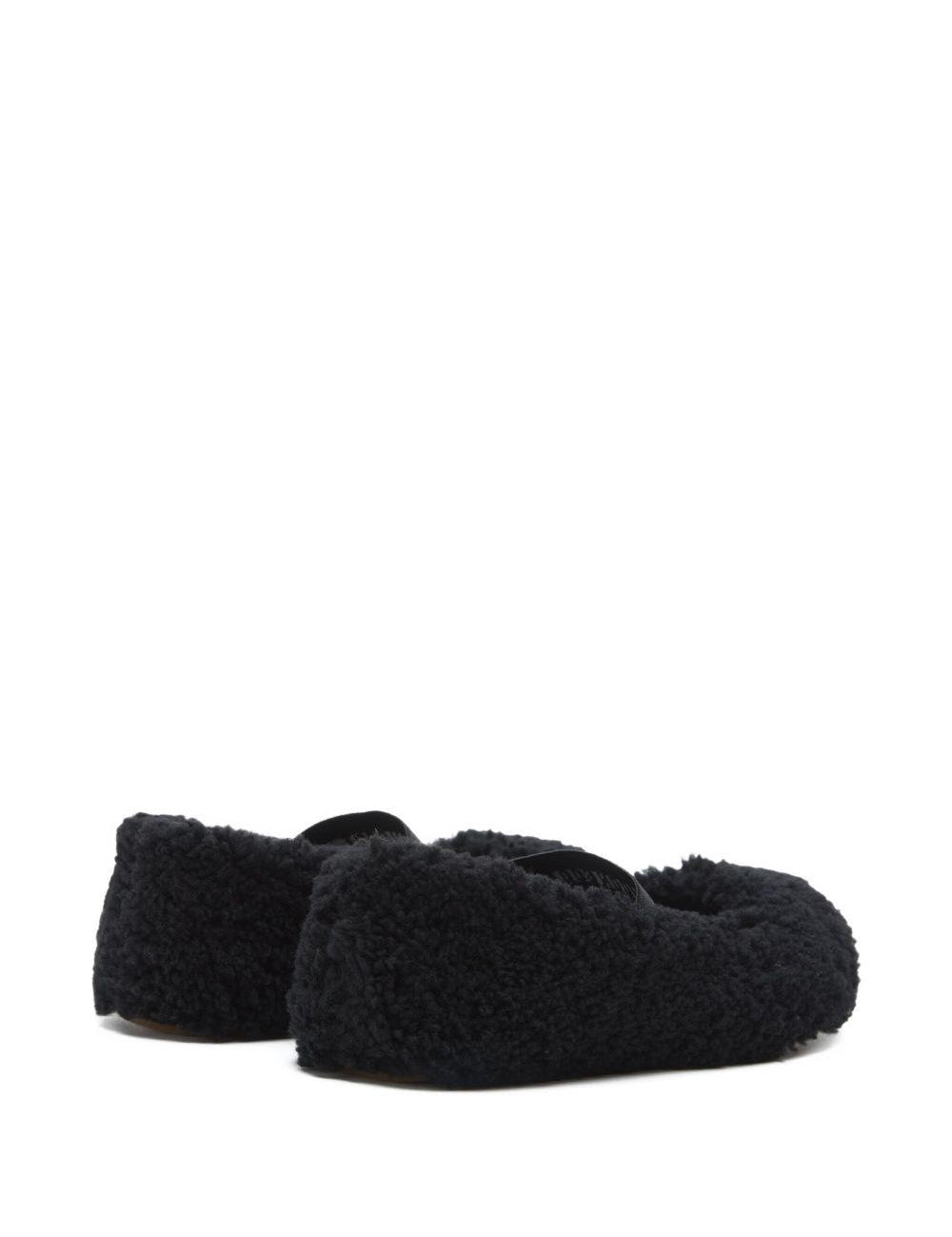 Ballerine in shearling in nero Moon boot  - donna 