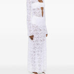 Abito maxi in pizzo in bianco Oséree - donna 