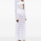 Abito maxi in pizzo in bianco Oséree - donna 