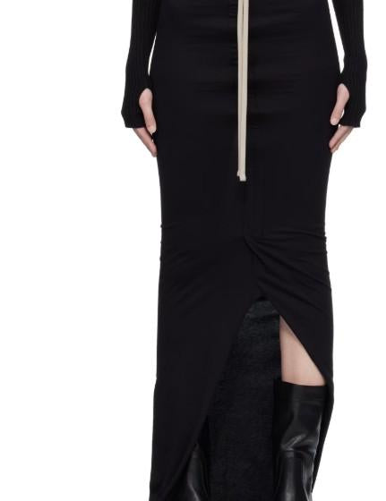 Gonna maxi regolabile in nero Rick Owens x Moncler - donna<BR/> 