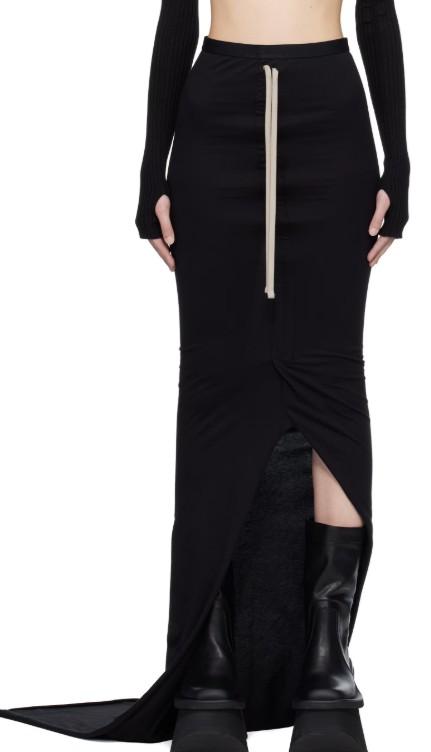 Gonna maxi regolabile in nero Rick Owens x Moncler - donna<BR/> 