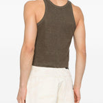 Canotta mara con stampa in verde Golden goose - unisex 