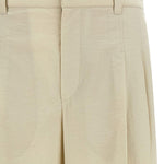 Pantaloni plissé in beige Brunello cucinelli - donna 