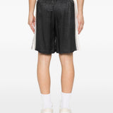 Pantaloncini con coulisse a quadri in nero Amiri - uomo 