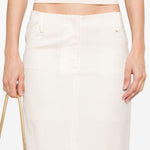 Gonna lunga a tubino in beige Aya Muse - donna 