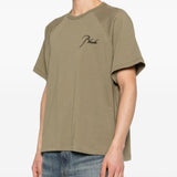 T-shirt a maniche corte in verde Rhude - uomo 
