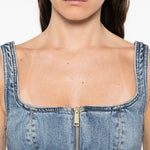 Abito corto in denim Self-Portrait - donna 