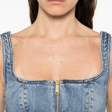Abito corto in denim Self-Portrait - donna 