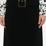Gonna midi con fibbia in nero Rowen rose - donna 