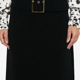 Gonna midi con fibbia in nero Rowen rose - donna 