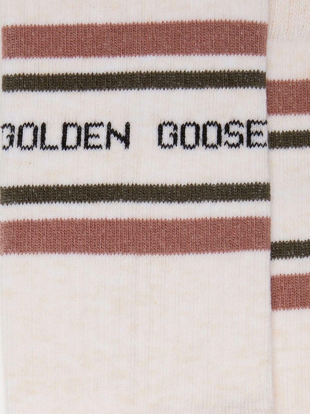 Calzini con logo in beige 
