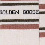 Calzini con logo in beige 