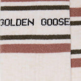 Calzini con logo in beige 