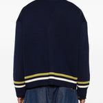 Cardigan a righe con ricamo in blu Marni - uomo 