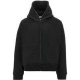 Felpa con cappuccio e zip in nero Entire studios - unisex 