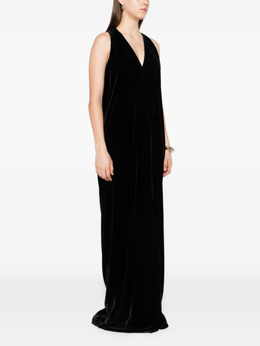 Abito da sera in velluto in nero Rick owens - donna 