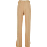 Pantaloni con spacchi laterali in beige Forte forte - donna 