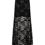 Gonna lunga in pizzo nero Rabanne - donna 