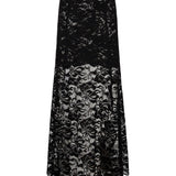 Gonna lunga in pizzo nero Rabanne - donna 
