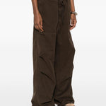 Pantaloni cargo con coulisse in marrone Entire studios - unisex 