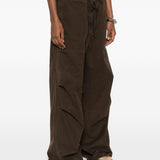 Pantaloni cargo con coulisse in marrone Entire studios - unisex 