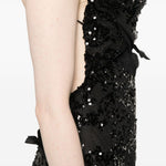Abito lungo con paillettes in nero Coperni - donna 