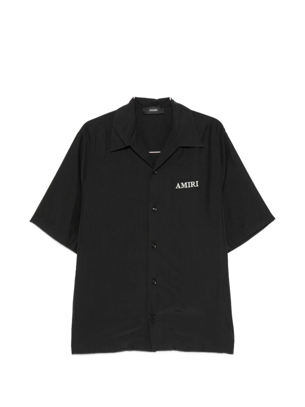 Camicia a maniche corte in nero 