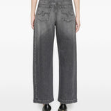 Jeans con toppa e logo Hattie in grigio Ag jeans - donna 