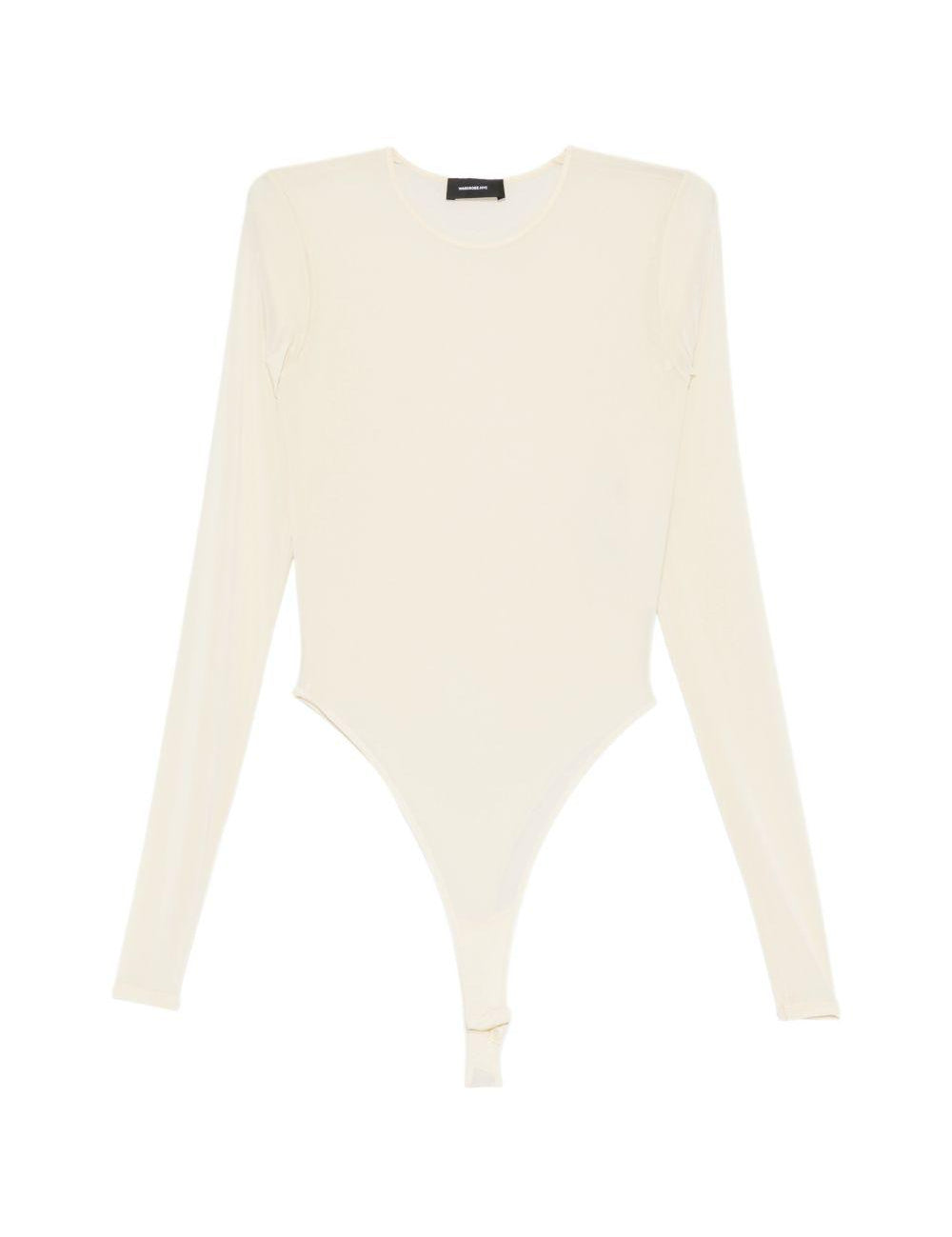 Body semi trasparente in beige Wardrobe.Nyc - donna 