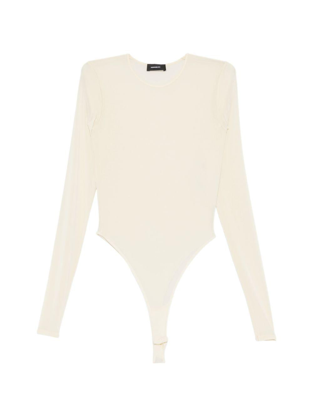 Body semi trasparente in beige Wardrobe.Nyc - donna 