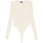 Body semi trasparente in beige Wardrobe.Nyc - donna 
