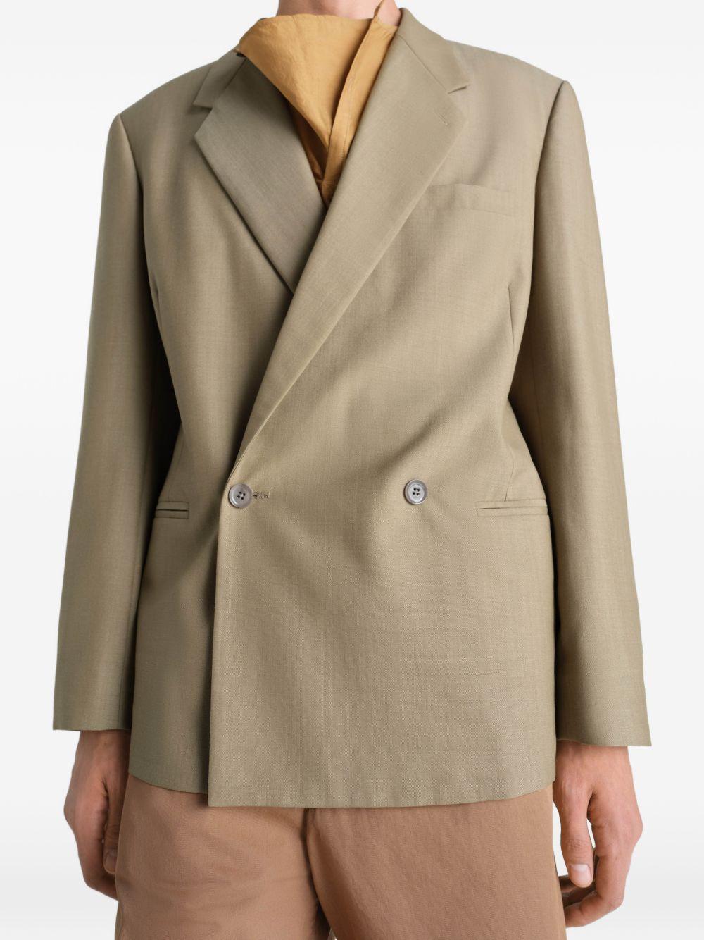 Giacca sartoriale doppiopetto in beige Lemaire - donna 