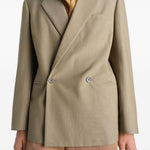 Giacca sartoriale doppiopetto in beige Lemaire - donna 