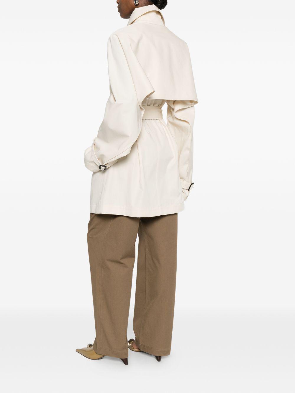 Trench doppiopetto con cintura in avorio Toteme - donna 
