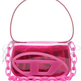 Borsa a spalla 1 dr trasparente in rosa Diesel - donna 