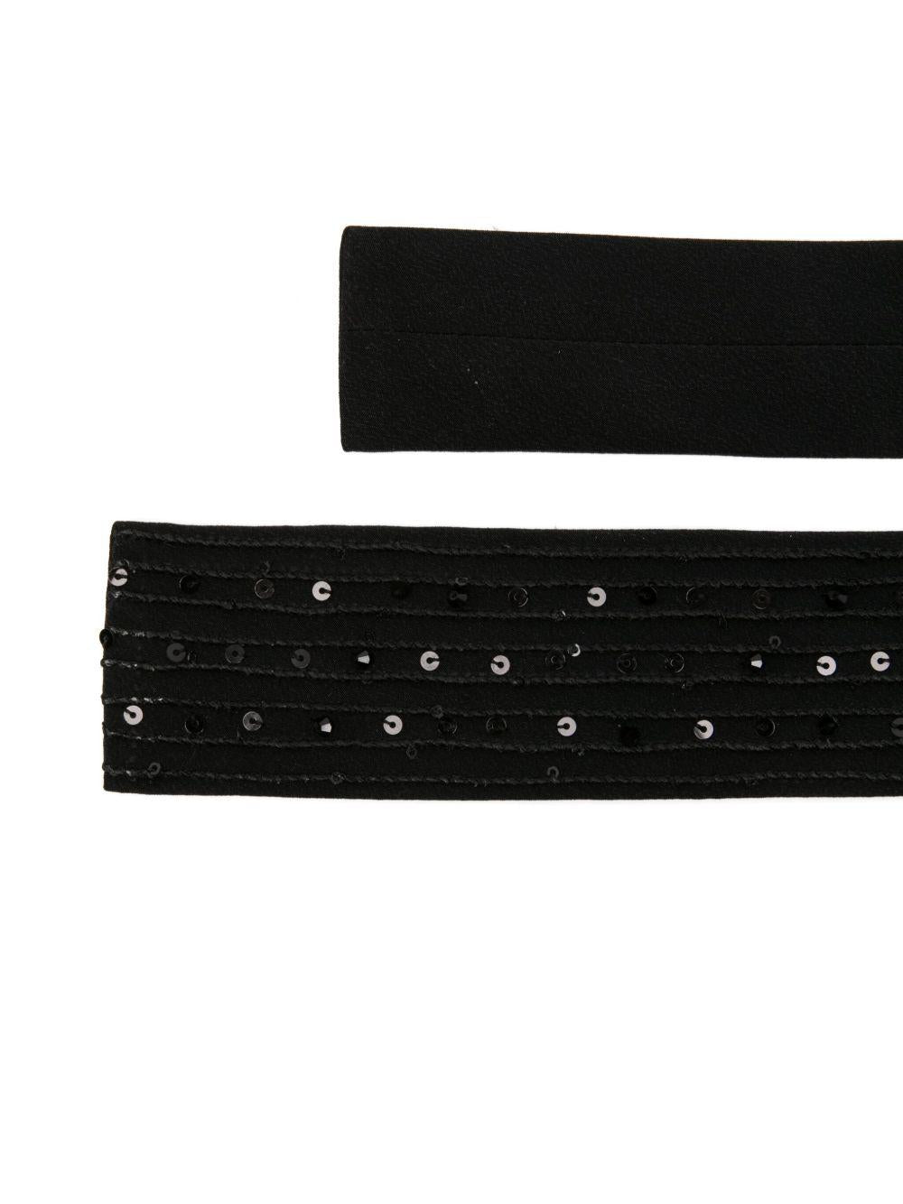 Cravatta con paillettes in nero Antonelli - donna 