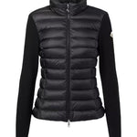 Giacca imbottita con maniche in maglia in nero Moncler - donna 