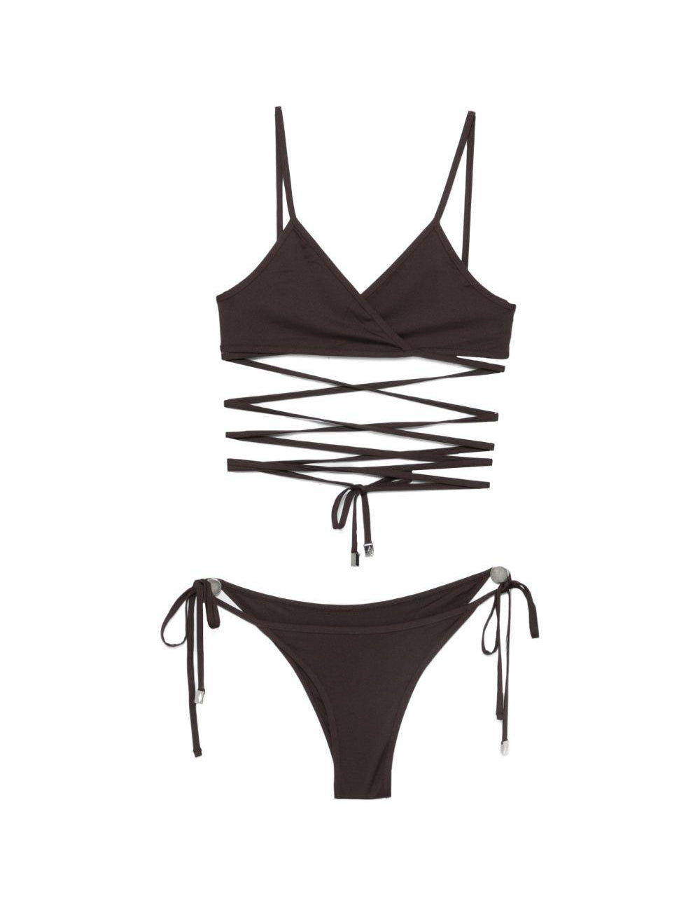 bikini dark brown the attico - donna 