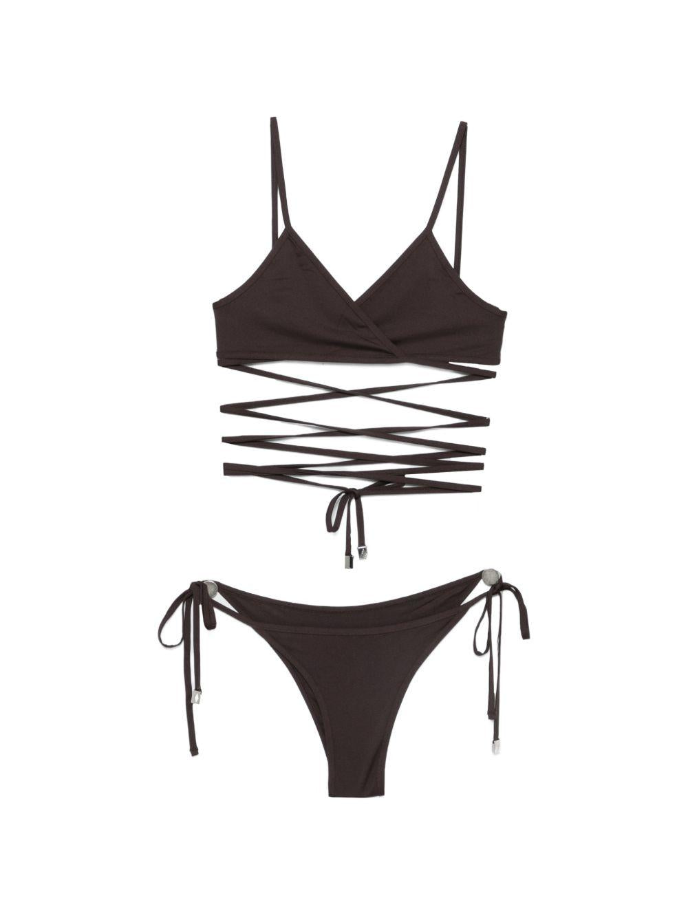 bikini dark brown the attico - donna 