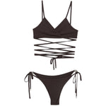 bikini dark brown the attico - donna 