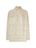 Camicia con monogramma in beige