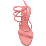 Sandali cleo 105 decorati con cristalli in rosa 