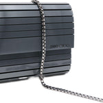 Clutch sweetie con logo in grigio Jimmy choo - donna 