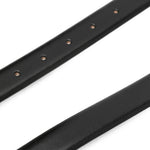 Cintura in pelle helica in nero 