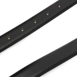 Cintura in pelle helica in nero 