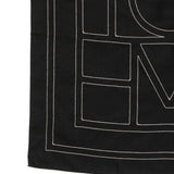Foulard di seta con monogramma ricamato in nero Toteme - donna 