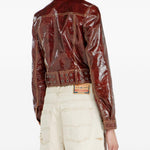 Giacca doppio petto in vernice in marrone Diesel - donna 