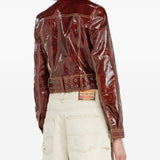 Giacca doppio petto in vernice in marrone Diesel - donna 
