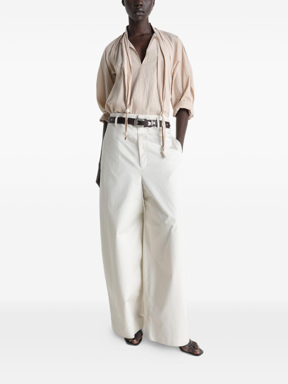 Pantaloni gamba ampia in bianco LEMAIRE  - donna 
